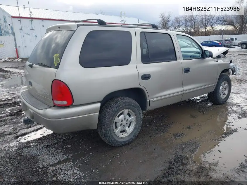 1B4HS28Z11F523986 2001 Dodge Durango Slt
