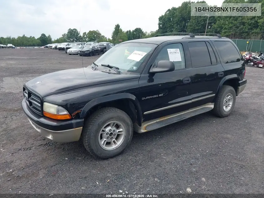 2001 Dodge Durango VIN: 1B4HS28NX1F605356 Lot: 45639874