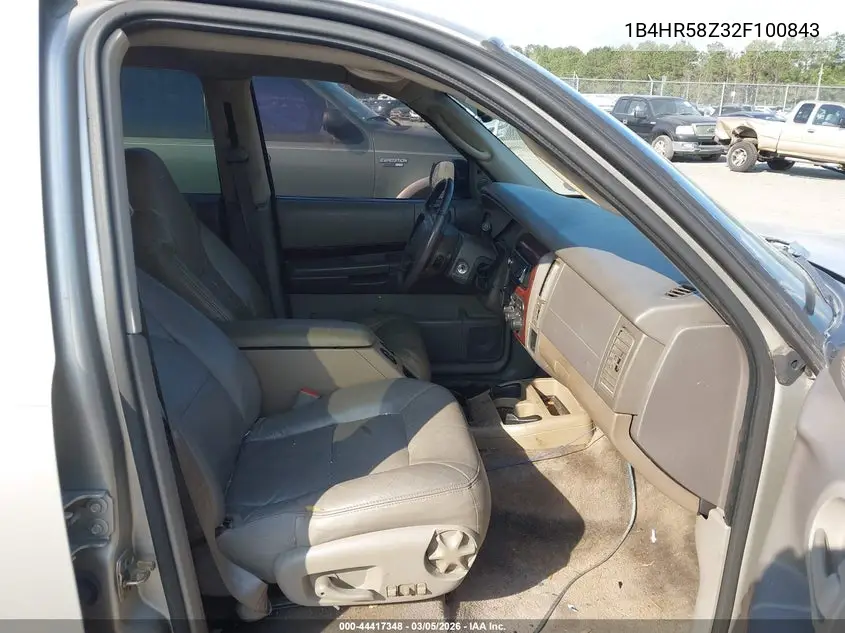 1B4HR58Z32F100843 2002 Dodge Durango Slt Plus