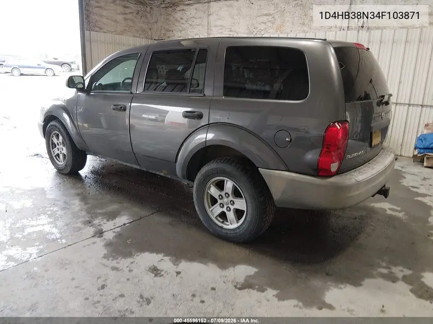 2004 Dodge Durango St VIN: 1D4HB38N34F103871 Lot: 45596152