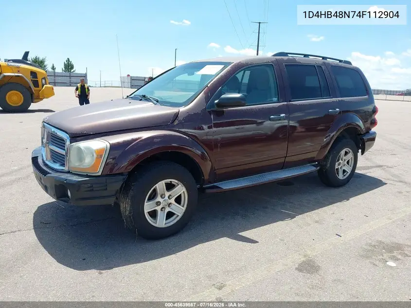 2004 Dodge Durango Slt VIN: 1D4HB48N74F112904 Lot: 45639567
