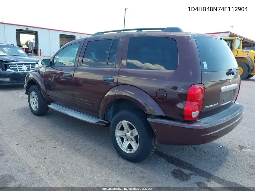 2004 Dodge Durango Slt VIN: 1D4HB48N74F112904 Lot: 45639567