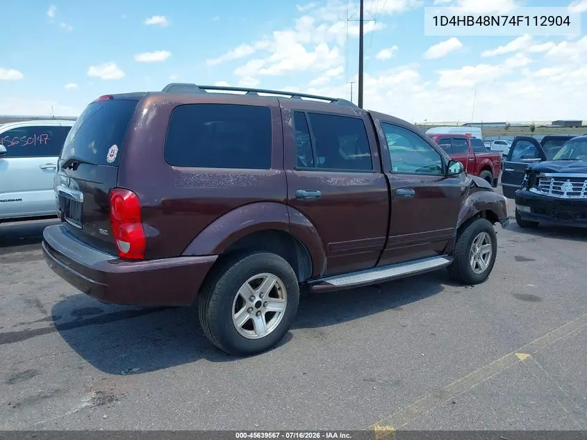 2004 Dodge Durango Slt VIN: 1D4HB48N74F112904 Lot: 45639567