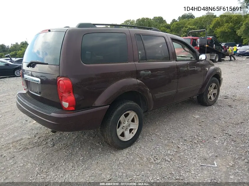 2005 Dodge Durango Slt VIN: 1D4HD48N65F615691 Lot: 45651030