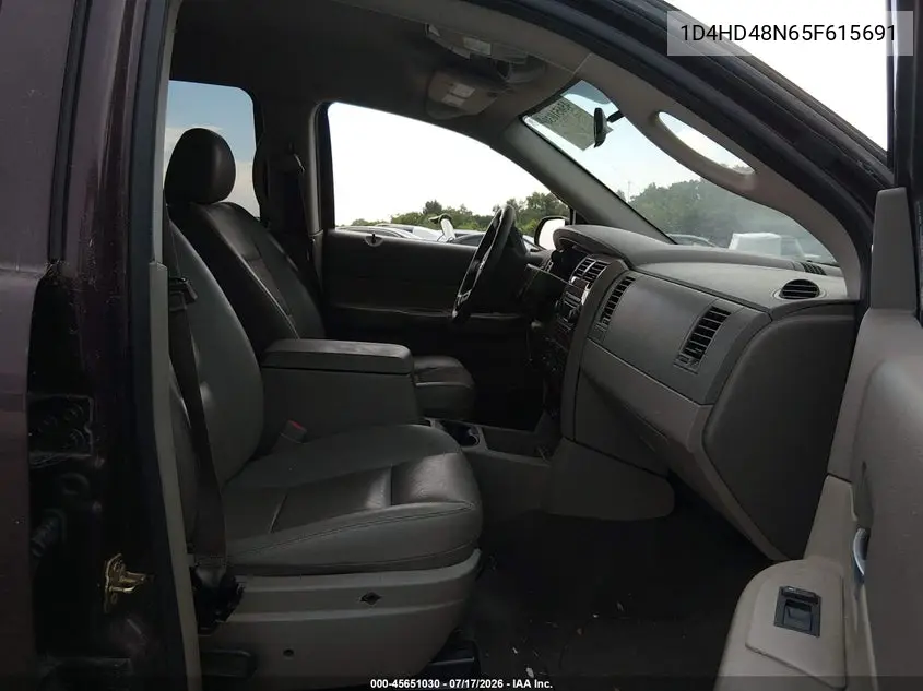 2005 Dodge Durango Slt VIN: 1D4HD48N65F615691 Lot: 45651030