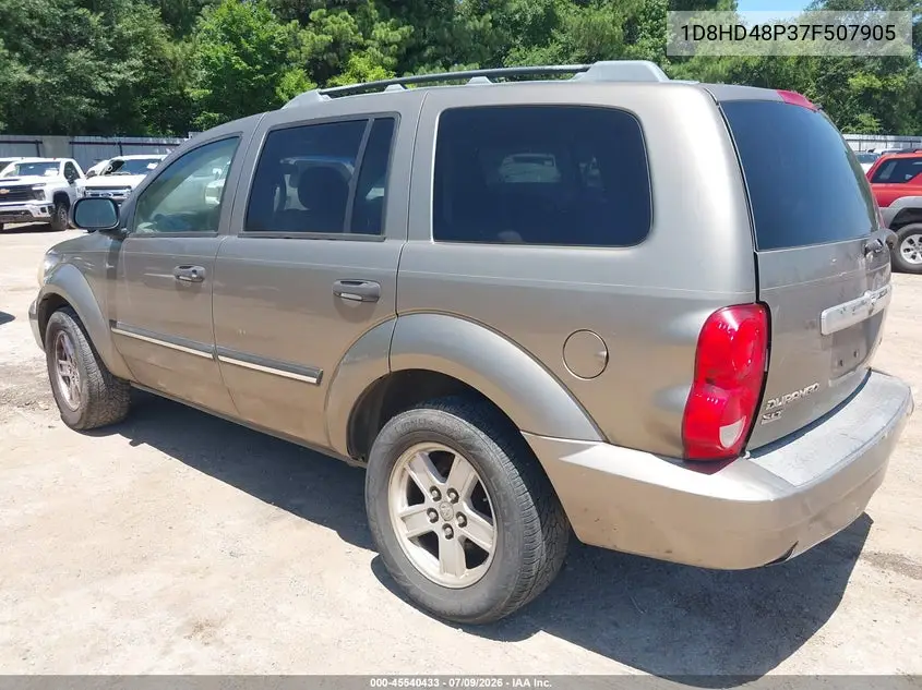 2007 Dodge Durango Slt VIN: 1D8HD48P37F507905 Lot: 45540433