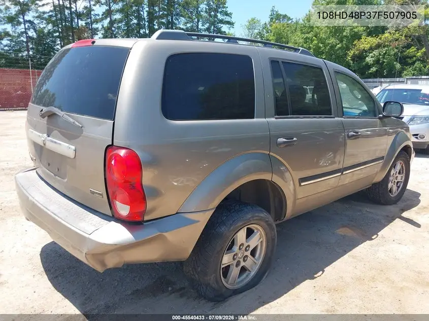 2007 Dodge Durango Slt VIN: 1D8HD48P37F507905 Lot: 45540433