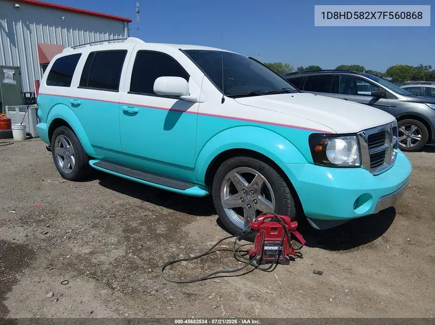 2007 Dodge Durango Limited VIN: 1D8HD582X7F560868 Lot: 45682534
