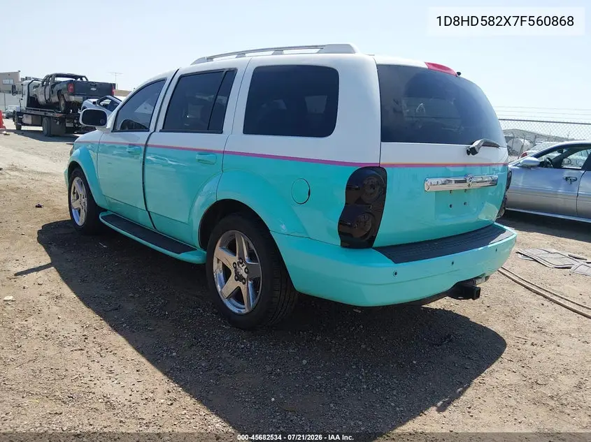 2007 Dodge Durango Limited VIN: 1D8HD582X7F560868 Lot: 45682534