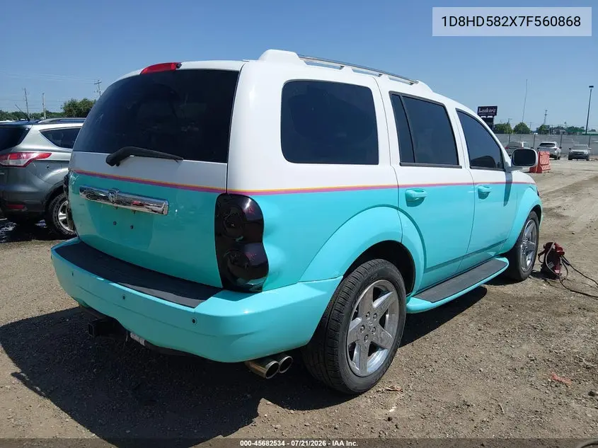 2007 Dodge Durango Limited VIN: 1D8HD582X7F560868 Lot: 45682534