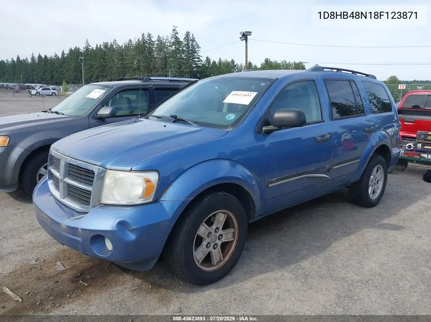 2008 Dodge Durango Slt VIN: 1D8HB48N18F123871 Lot: 45623893