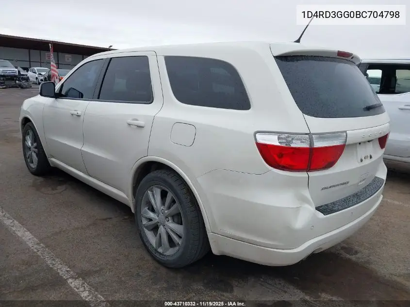 1D4RD3GG0BC704798 2011 Dodge Durango Heat