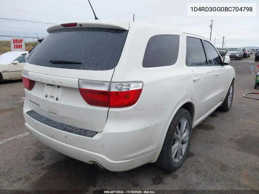 1D4RD3GG0BC704798 2011 Dodge Durango Heat