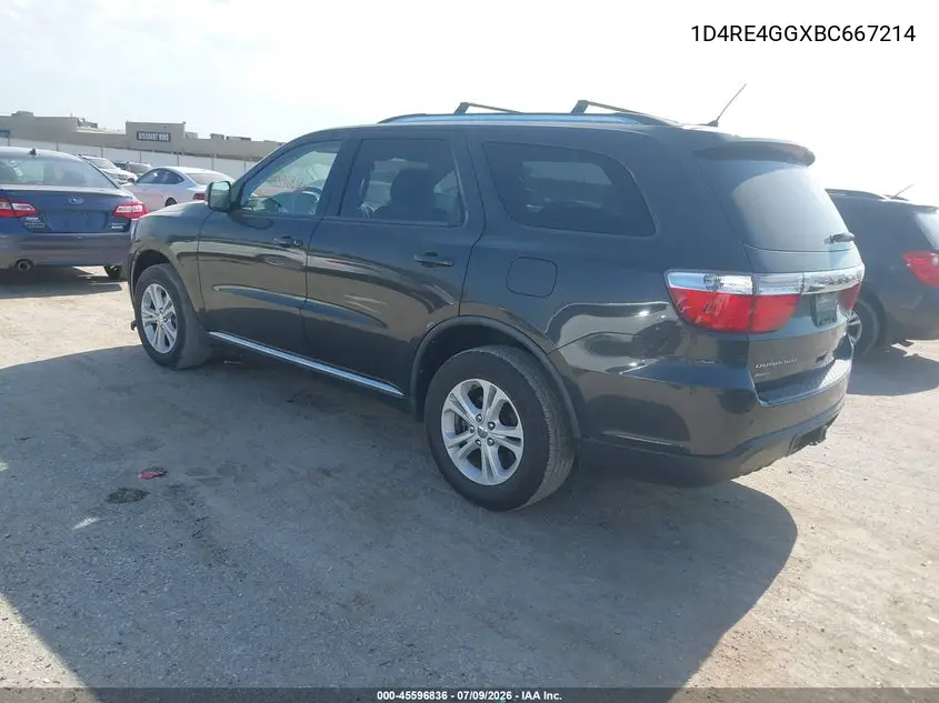 2011 Dodge Durango Crew VIN: 1D4RE4GGXBC667214 Lot: 45596836