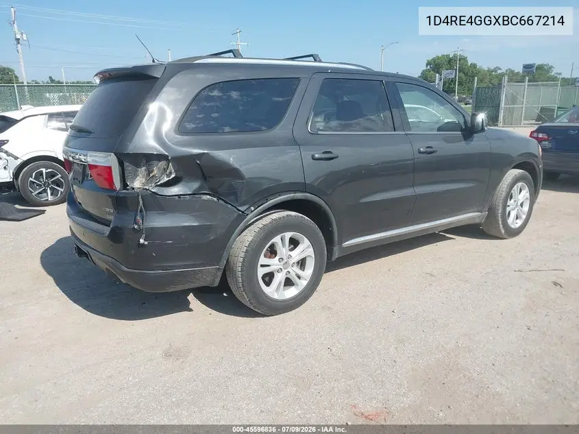 2011 Dodge Durango Crew VIN: 1D4RE4GGXBC667214 Lot: 45596836
