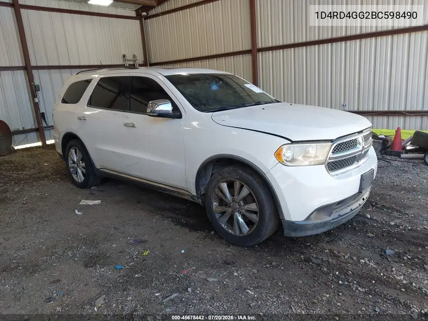 2011 Dodge Durango Crew VIN: 1D4RD4GG2BC598490 Lot: 45678442