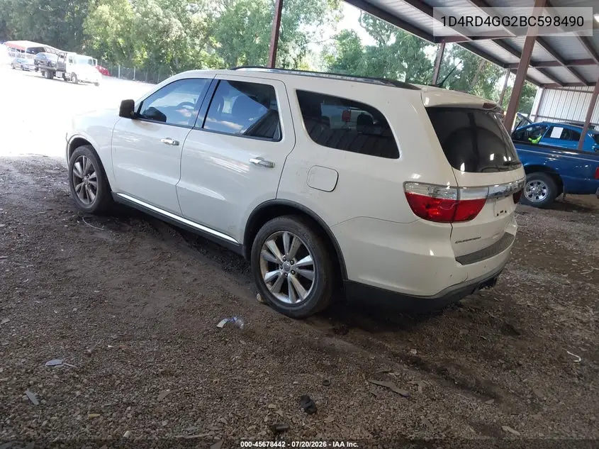 2011 Dodge Durango Crew VIN: 1D4RD4GG2BC598490 Lot: 45678442