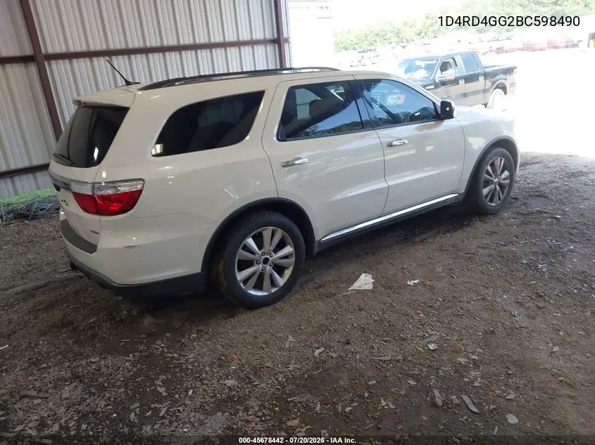 2011 Dodge Durango Crew VIN: 1D4RD4GG2BC598490 Lot: 45678442