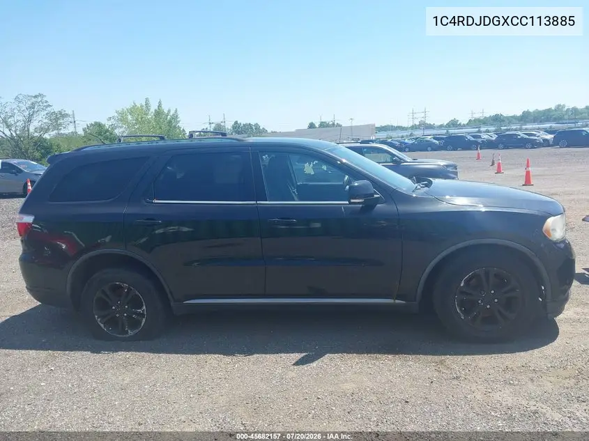 2012 Dodge Durango Crew VIN: 1C4RDJDGXCC113885 Lot: 45682157