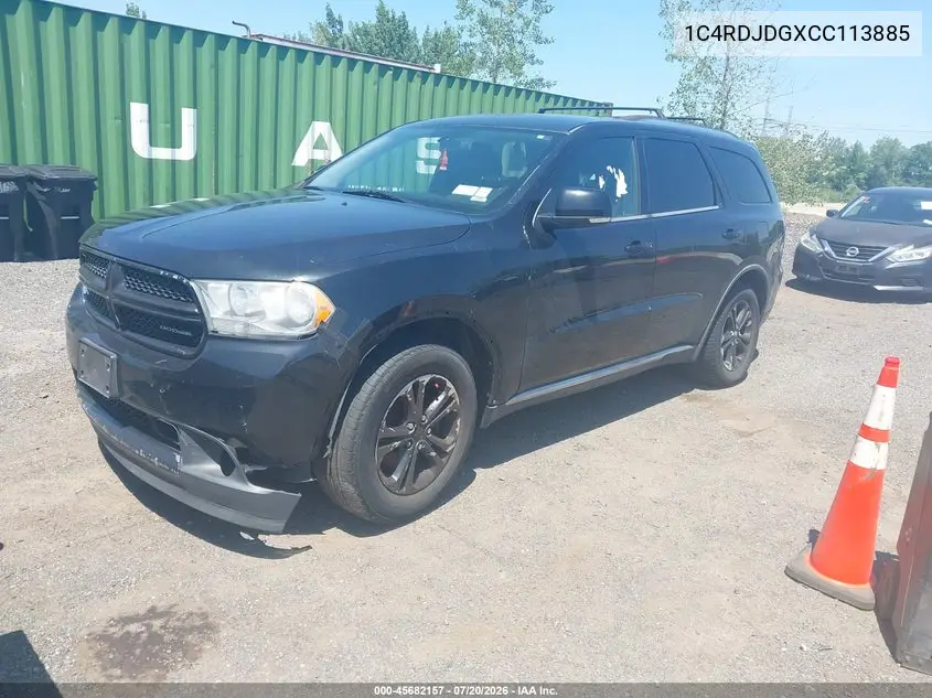 2012 Dodge Durango Crew VIN: 1C4RDJDGXCC113885 Lot: 45682157