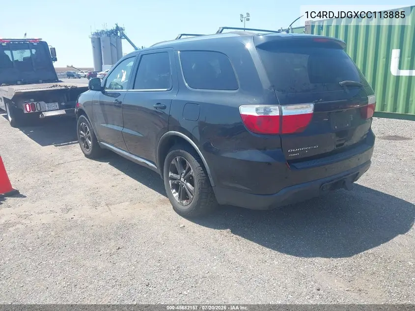 2012 Dodge Durango Crew VIN: 1C4RDJDGXCC113885 Lot: 45682157