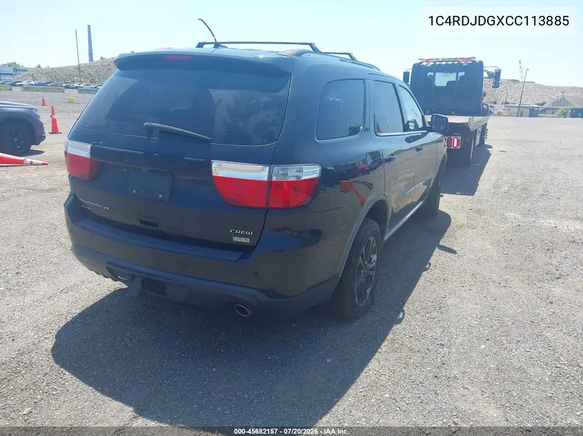 2012 Dodge Durango Crew VIN: 1C4RDJDGXCC113885 Lot: 45682157