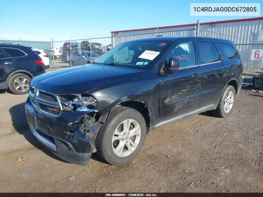1C4RDJAG0DC672805 2013 Dodge Durango Sxt