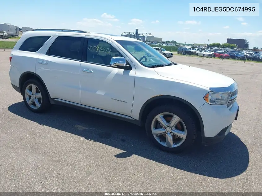 2013 Dodge Durango Citadel VIN: 1C4RDJEG5DC674995 Lot: 45548017