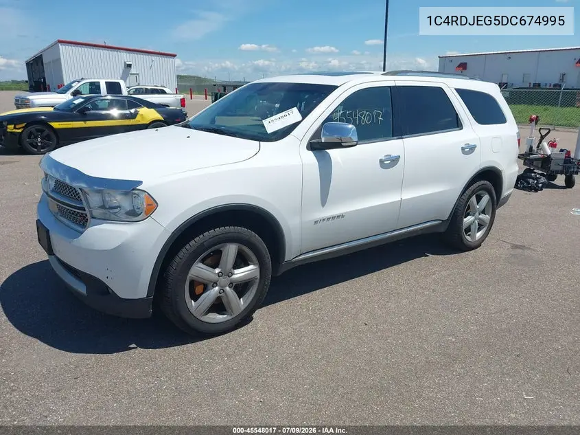 2013 Dodge Durango Citadel VIN: 1C4RDJEG5DC674995 Lot: 45548017