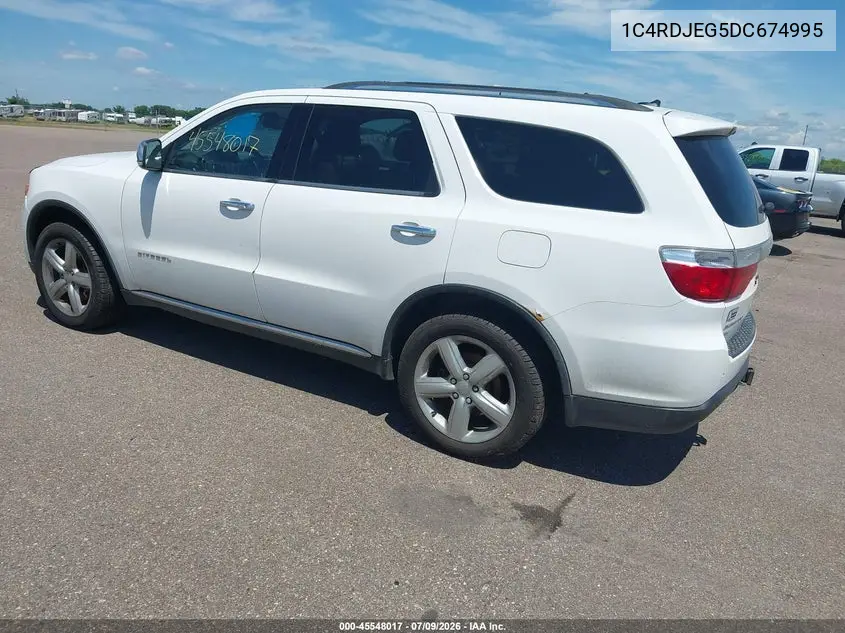 2013 Dodge Durango Citadel VIN: 1C4RDJEG5DC674995 Lot: 45548017