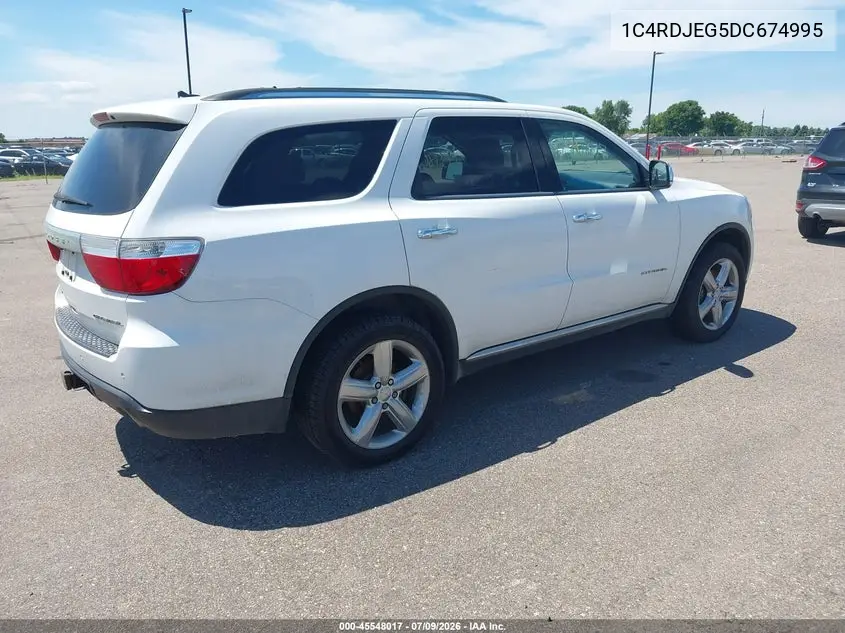 2013 Dodge Durango Citadel VIN: 1C4RDJEG5DC674995 Lot: 45548017