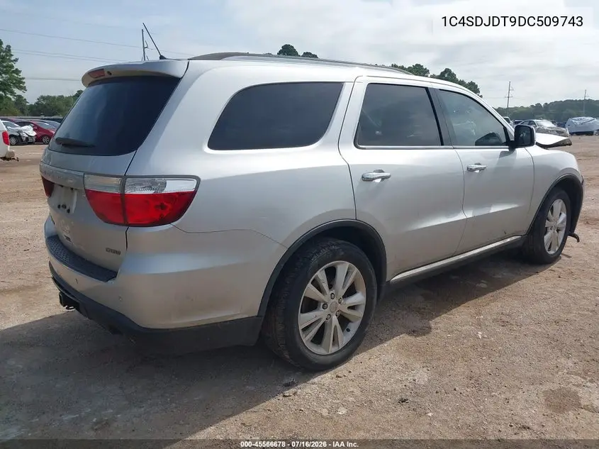 2013 Dodge Durango Crew VIN: 1C4SDJDT9DC509743 Lot: 45566678