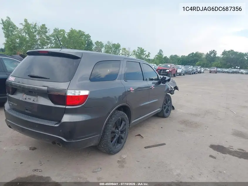 2013 Dodge Durango Sxt VIN: 1C4RDJAG6DC687356 Lot: 45599441