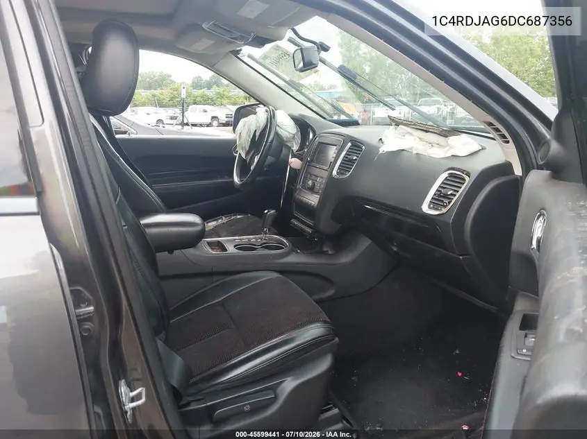 2013 Dodge Durango Sxt VIN: 1C4RDJAG6DC687356 Lot: 45599441