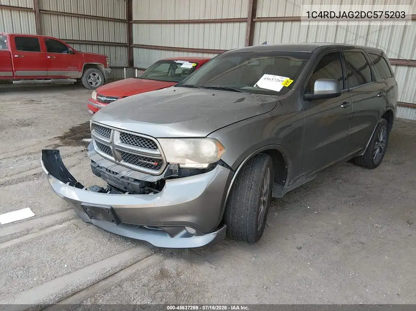 2013 Dodge Durango Sxt VIN: 1C4RDJAG2DC575203 Lot: 45637269