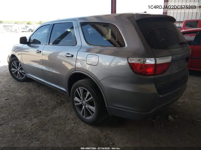 2013 Dodge Durango Sxt VIN: 1C4RDJAG2DC575203 Lot: 45637269
