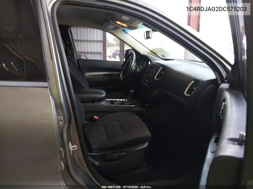 2013 Dodge Durango Sxt VIN: 1C4RDJAG2DC575203 Lot: 45637269
