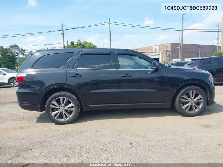 2013 Dodge Durango R/T VIN: 1C4SDJCT8DC689928 Lot: 45638645