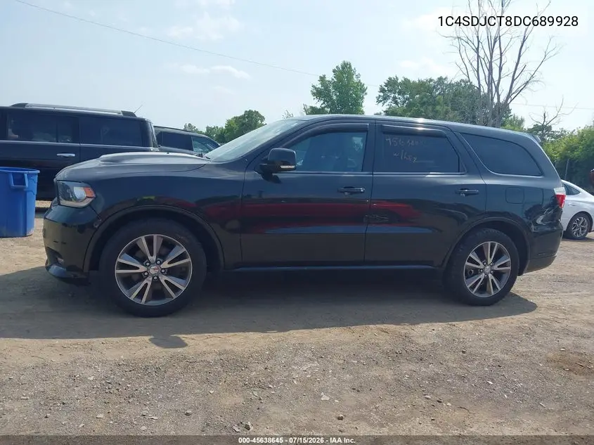 2013 Dodge Durango R/T VIN: 1C4SDJCT8DC689928 Lot: 45638645