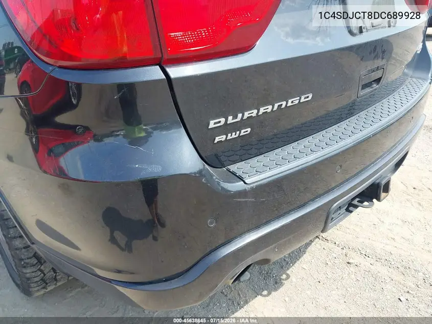 2013 Dodge Durango R/T VIN: 1C4SDJCT8DC689928 Lot: 45638645
