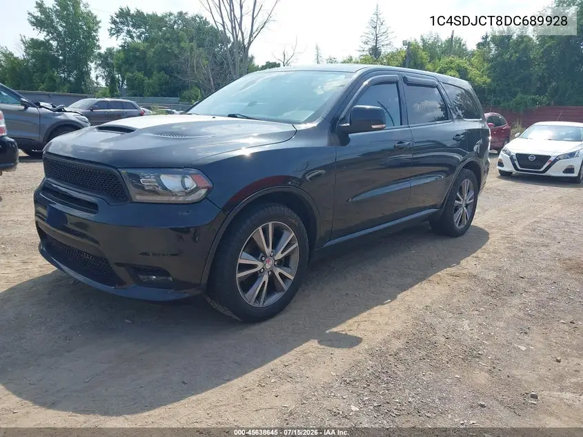 2013 Dodge Durango R/T VIN: 1C4SDJCT8DC689928 Lot: 45638645
