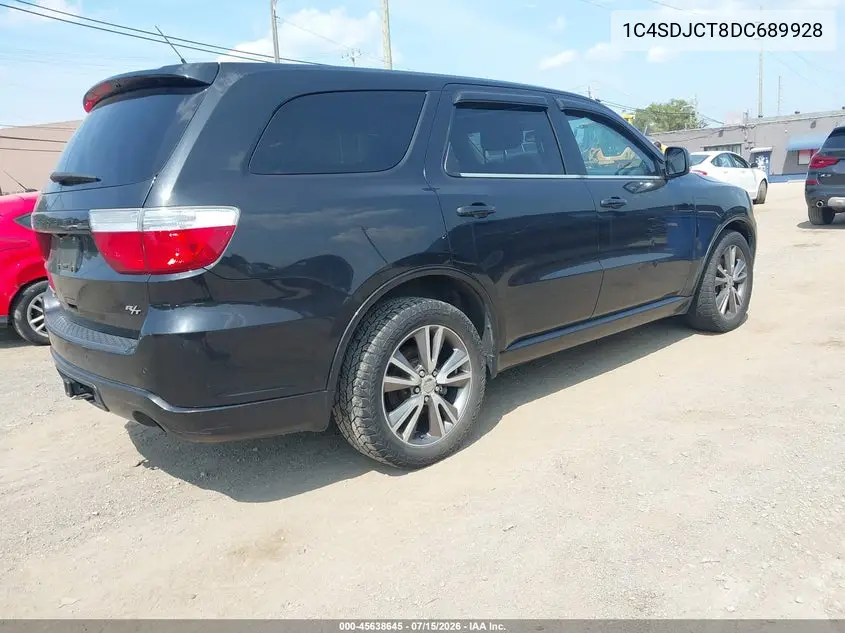 2013 Dodge Durango R/T VIN: 1C4SDJCT8DC689928 Lot: 45638645