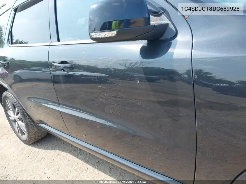 2013 Dodge Durango R/T VIN: 1C4SDJCT8DC689928 Lot: 45638645