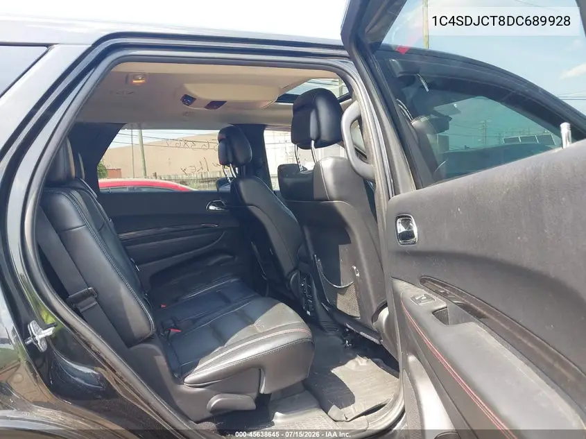 2013 Dodge Durango R/T VIN: 1C4SDJCT8DC689928 Lot: 45638645
