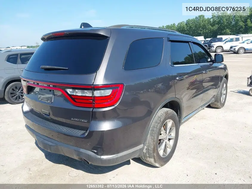 2014 Dodge Durango VIN: 1C4RDJDG8EC976235 Lot: 12653382