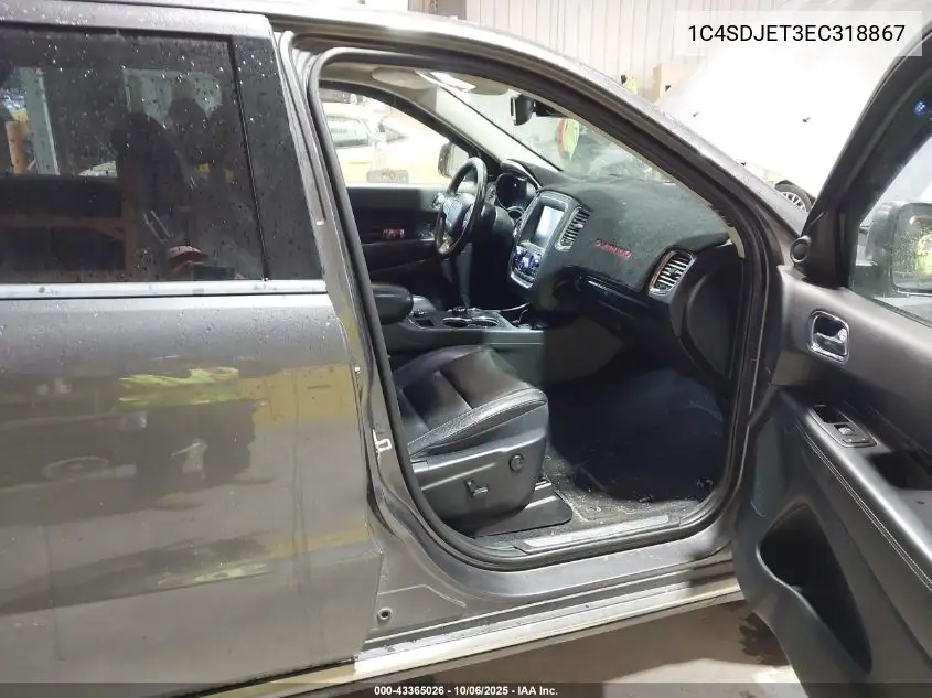 1C4SDJET3EC318867 2014 Dodge Durango Citadel