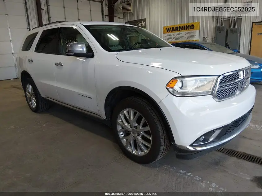 1C4RDJEG5EC552025 2014 Dodge Durango Citadel
