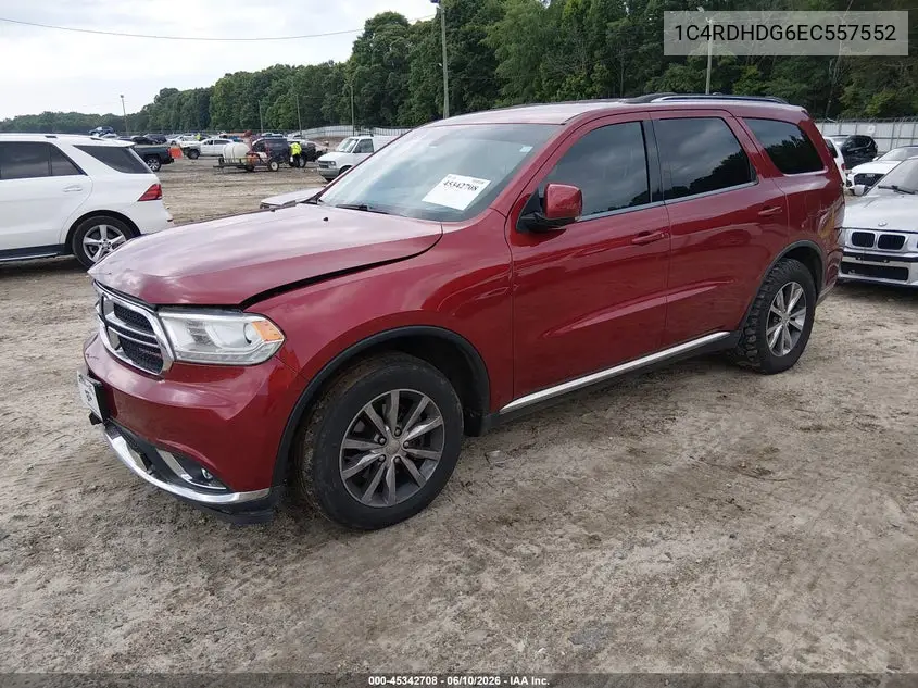 2014 Dodge Durango Limited VIN: 1C4RDHDG6EC557552 Lot: 45342708