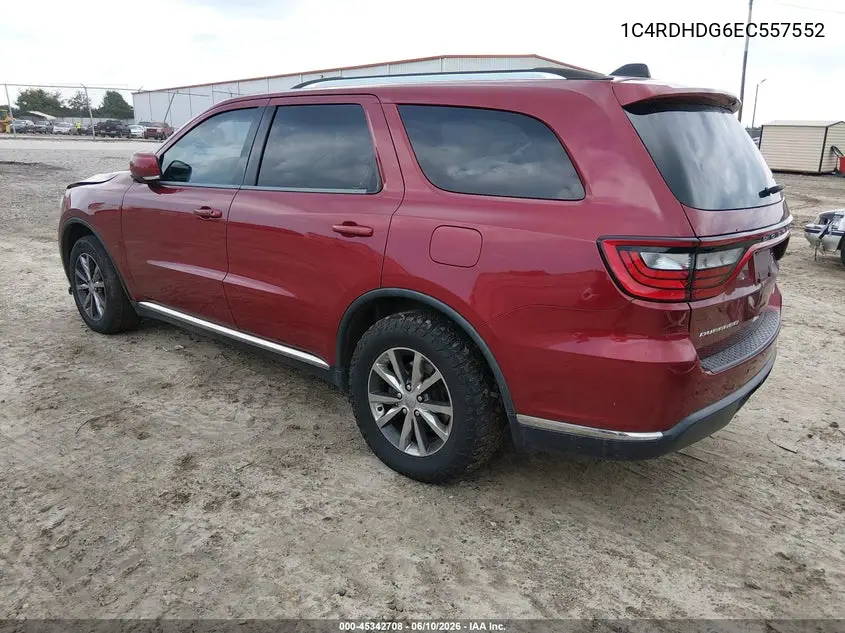 2014 Dodge Durango Limited VIN: 1C4RDHDG6EC557552 Lot: 45342708