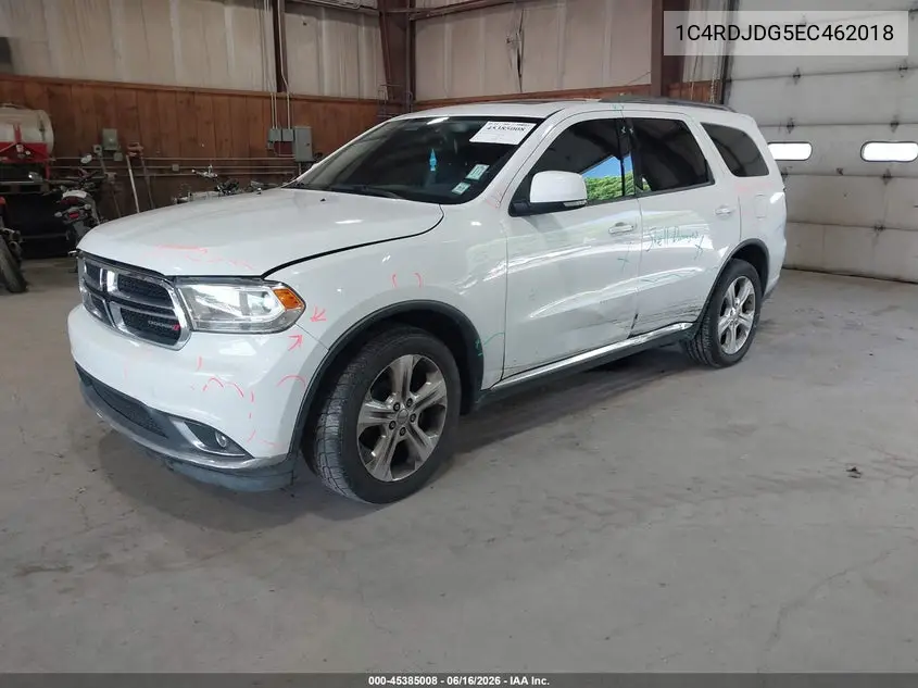 2014 Dodge Durango Limited VIN: 1C4RDJDG5EC462018 Lot: 45385008